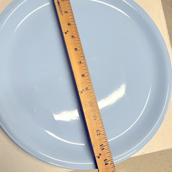 Vintage Skytone light blue round platter by Homer Laughlin Made in USA. - Picture 4 of 5